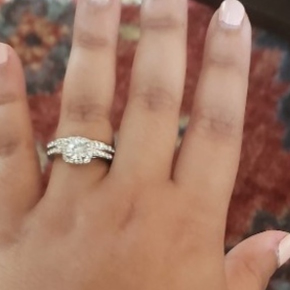 2pcs/set Princess Round Cut AAA Zircon Diamond Set - Picture 8 of 8